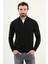 Düz Slim Fit Fermuarlı Yarım Balıkçı Erkek Triko Kazak 1