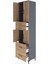 Hyperion Dolap 3 Raflı 4 Çekmeceli 4 Kapaklı 60X44X243 Antrasit-Çam 4