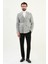 Çizgili Slim Fit Geniş Yaka Kruvaze Yün Erkek Ceket 3