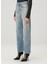 Regular Fit Mavi Baskılı Jean Pantolon 3