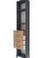 Arges Dolap 3 Raflı 3 Çekmeceli 44X30X221 Antrasit-Çam 5