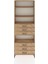 Arges Dolap 4 Raflı 6 Çekmeceli 88X30X243 Çam-Çam 1