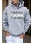 Focus Ön Baskılı Içi Pamuklu Unisex Erkek Sweatshirt 1
