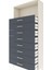 Arges Dolap Tek Raflı 8 Çekmeceli 88X30X182 Aytaşı-Antrasit 5