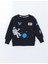 Yeni Sezon Bisiklet Yaka Baskılı Erkek Çocuk Sweatshirt 1
