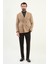 Düz Slim Fit Geniş Yaka Kruvaze Metal Düğmeli Erkek Ceket 3