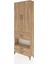 Arges Dolap 5 Raflı 3 Çekmeceli 2 Kapaklı 88X30X243 Çam-Çam 3