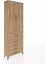 Arges Dolap 4 Raflı 5 Çekmeceli 2 Kapaklı 88X30X243 Çam-Çam 2