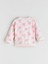 Yeni Sezon Bisiklet Yaka Çiçekli Kız Çocuk Sweatshirt 3