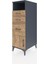 Kronos Dolap Tek Raflı 3 Çekmeceli Tek Kapaklı 44X59X134 Antrasit-Çam 3