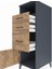 Kronos Dolap Tek Raflı 3 Çekmeceli Tek Kapaklı 44X59X134 Antrasit-Çam 5