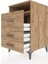 Kronos Komodin Tek Raflı 3 Çekmeceli 60X59X96 Çam-Çam 5