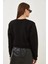 Kadın Bisiklet Yaka 3 Ip Şardonlu Basic Crop Sweatshirt 7