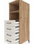Kronos Dolap 2 Raflı 4 Çekmeceli 44X59X134 Çam-Aytaşı 5