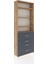 Arges Dolap 4 Raflı 4 Çekmeceli 88X30X243 Çam-Antrasit 2