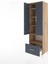Hyperion Dolap 5 Raflı Tek Çekmeceli 2 Kapaklı 60X44X195 Çam-Antrasit 4