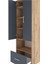 Hyperion Dolap 5 Raflı Tek Çekmeceli 2 Kapaklı 60X44X195 Çam-Antrasit 5