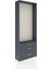 Arges Dolap Tek Raflı 3 Çekmeceli Tek Askılı 88X30X243 Antrasit-Antrasit 2