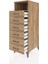 Kronos Dolap Tek Raflı 6 Çekmeceli 44X59X134 Çam-Çam 4