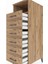 Kronos Dolap Tek Raflı 6 Çekmeceli 44X59X134 Çam-Çam 5