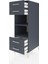 Kronos Dolap 2 Raflı 4 Çekmeceli 44X59X134 Antrasit-Antrasit 4