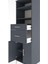 Hyperion Dolap 4 Raflı 2 Çekmeceli 2 Kapaklı 60X44X195 Antrasit-Antrasit 5