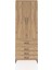 Arges Dolap 3 Raflı 4 Çekmeceli 2 Kapaklı 88X30X243 Çam-Çam 1