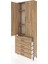 Arges Dolap 3 Raflı 4 Çekmeceli 2 Kapaklı 88X30X243 Çam-Çam 4