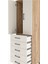 Hyperion Dolap Tek Raflı 5 Çekmeceli Tek Askılı 60X44X195 Çam-Aytaşı 5