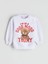 Yeni Sezon Ayıcık Teddy Baskılı Kız Çocuk Sweatshirt 1
