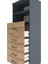 Hyperion Dolap 2 Raflı 5 Çekmeceli 60X44X163 Antrasit-Çam 5