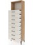 Arges Dolap Tek Raflı 8 Çekmeceli 60X30X182 Çam-Aytaşı 4
