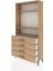 Arges Dolap 3 Raflı 4 Çekmeceli 88X30X182 Çam-Çam 4