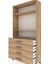 Arges Dolap 3 Raflı 4 Çekmeceli 88X30X182 Çam-Çam 5