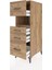 Kronos Dolap Tek Raflı 4 Çekmeceli 44X59X134 Çam-Çam 4