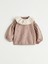 Yeni Sezon Bisiklet Yaka Çiçekli Kız Bebek Sweatshirt 1
