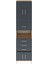 Hyperion Dolap 3 Raflı 4 Çekmeceli 4 Kapaklı 60X44X243 Çam-Antrasit 1
