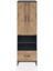 Hyperion Dolap 3 Raflı Tek Çekmeceli Tek Askılı 60X44X195 Antrasit-Çam 1