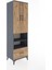 Hyperion Dolap 3 Raflı Tek Çekmeceli Tek Askılı 60X44X195 Antrasit-Çam 2
