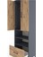 Hyperion Dolap 3 Raflı Tek Çekmeceli Tek Askılı 60X44X195 Antrasit-Çam 5