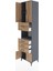 Hyperion Dolap 3 Raflı 4 Çekmeceli 4 Kapaklı 60X44X243 Antrasit-Çam 4