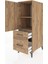 Kronos Dolap 2 Raflı 2 Çekmeceli Tek Kapaklı 44X59X134 Çam-Çam 4