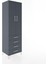 Hyperion Dolap 3 Raflı 4 Çekmeceli 2 Kapaklı 60X44X195 Antrasit-Antrasit 2