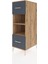 Kronos Dolap 2 Raflı 2 Çekmeceli 44X59X134 Çam-Antrasit 3
