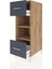 Kronos Dolap 2 Raflı 2 Çekmeceli 44X59X134 Çam-Antrasit 4