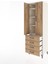 Hyperion Dolap 4 Raflı 4 Çekmeceli 2 Kapaklı 60X44X195 Aytaşı-Çam 4