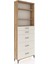 Arges Dolap 3 Raflı 5 Çekmeceli 88X30X243 Çam-Aytaşı 2