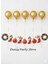 5 Adet Gold Balonlu Yılbaşı Dekoratif Banner Çelenk Duvar Süsü ( Tek Tarafı Baskılıdır ) 1