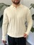 Bayaygun 6560 Fitilli Düğmeli Yaka Kazak_bej 3