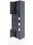 Hyperion Dolap 2 Raflı 3 Çekmeceli 4 Kapaklı 60X44X243 Antrasit-Antrasit 4